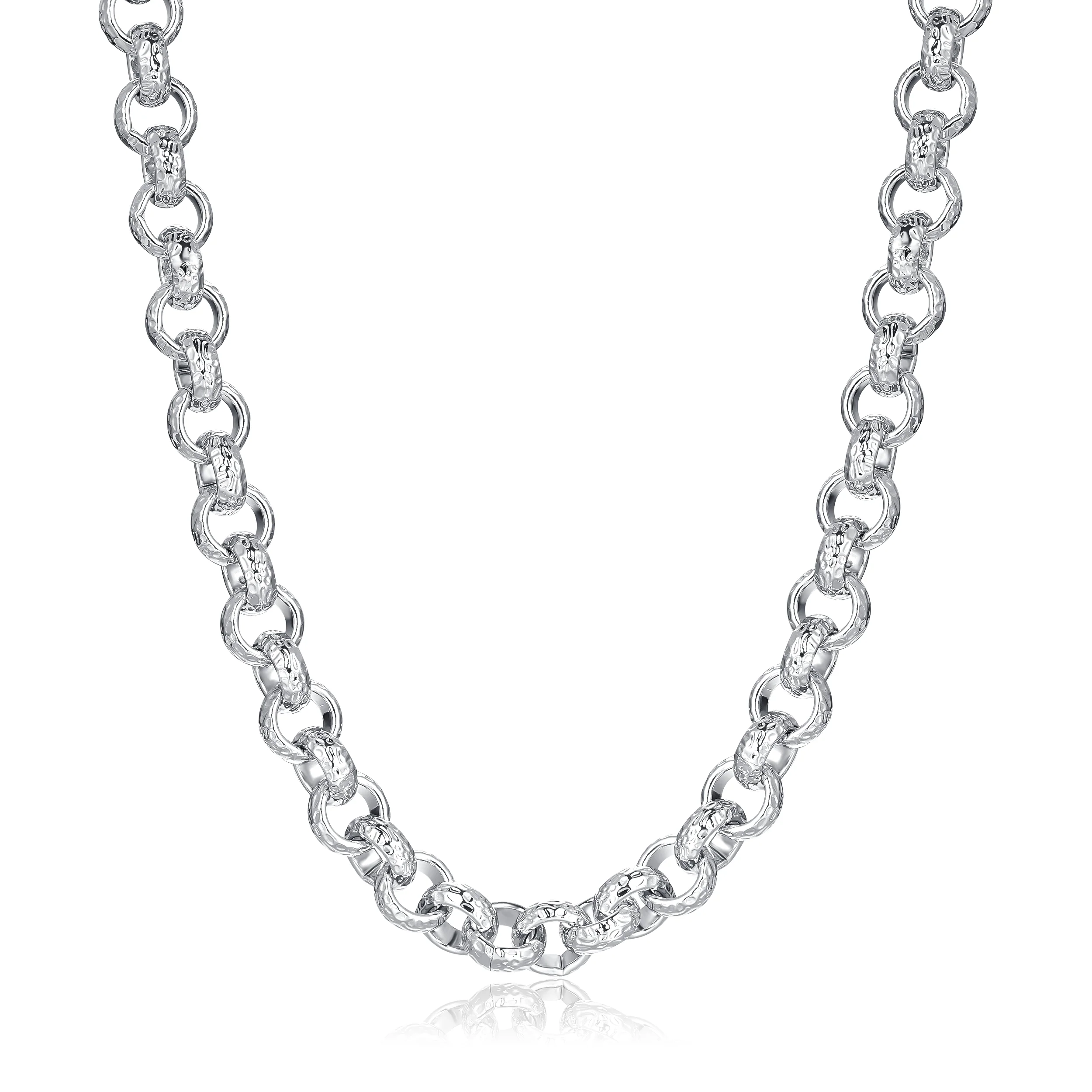 Silver Diamond-Cut Belcher Chain 12mm - Image 3