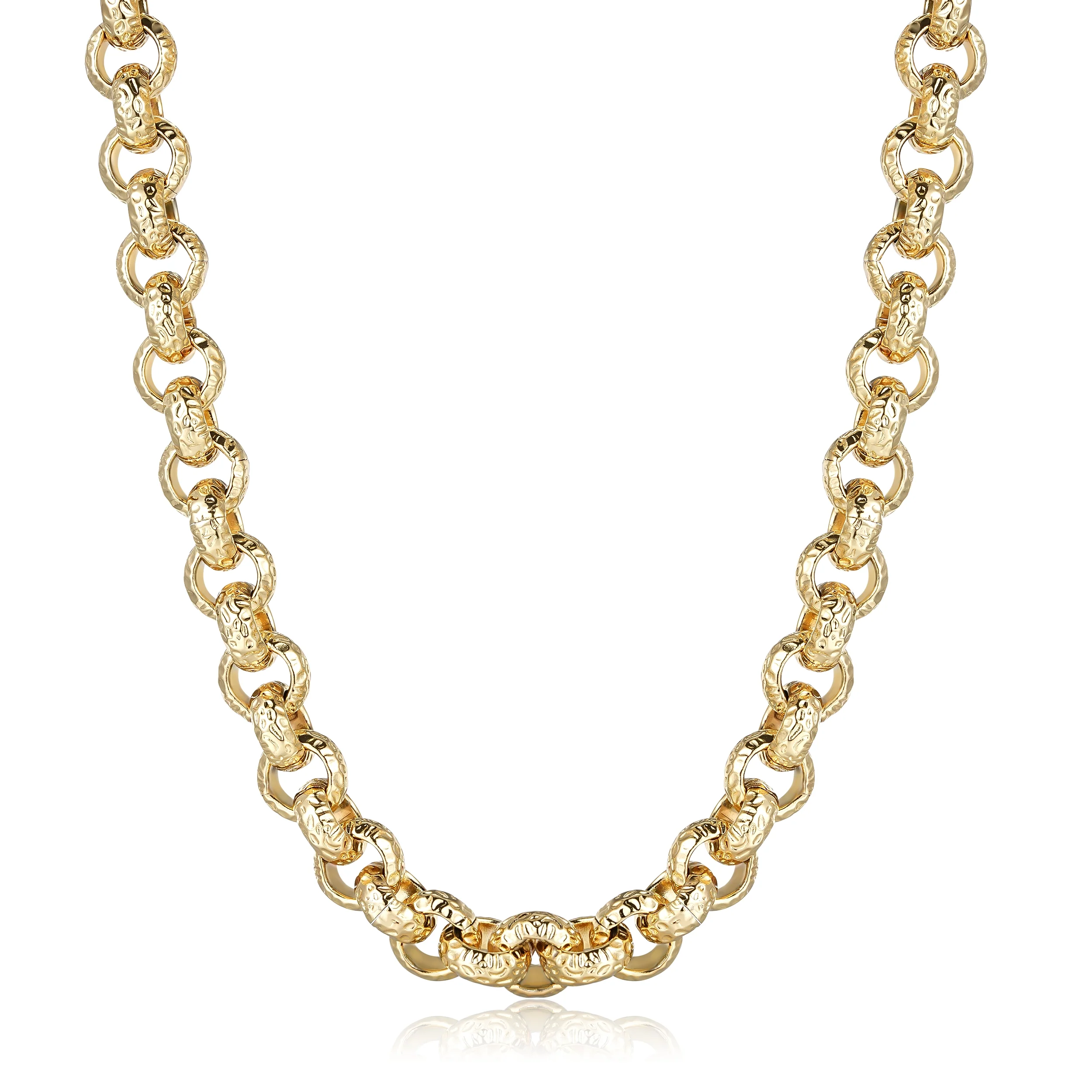 9ct Gold Leopard-Print Belcher Chain 15mm - Image 4