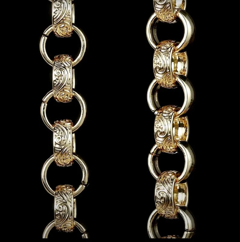 15mm Alternate Ornate Filigree Belcher Chain - Image 3