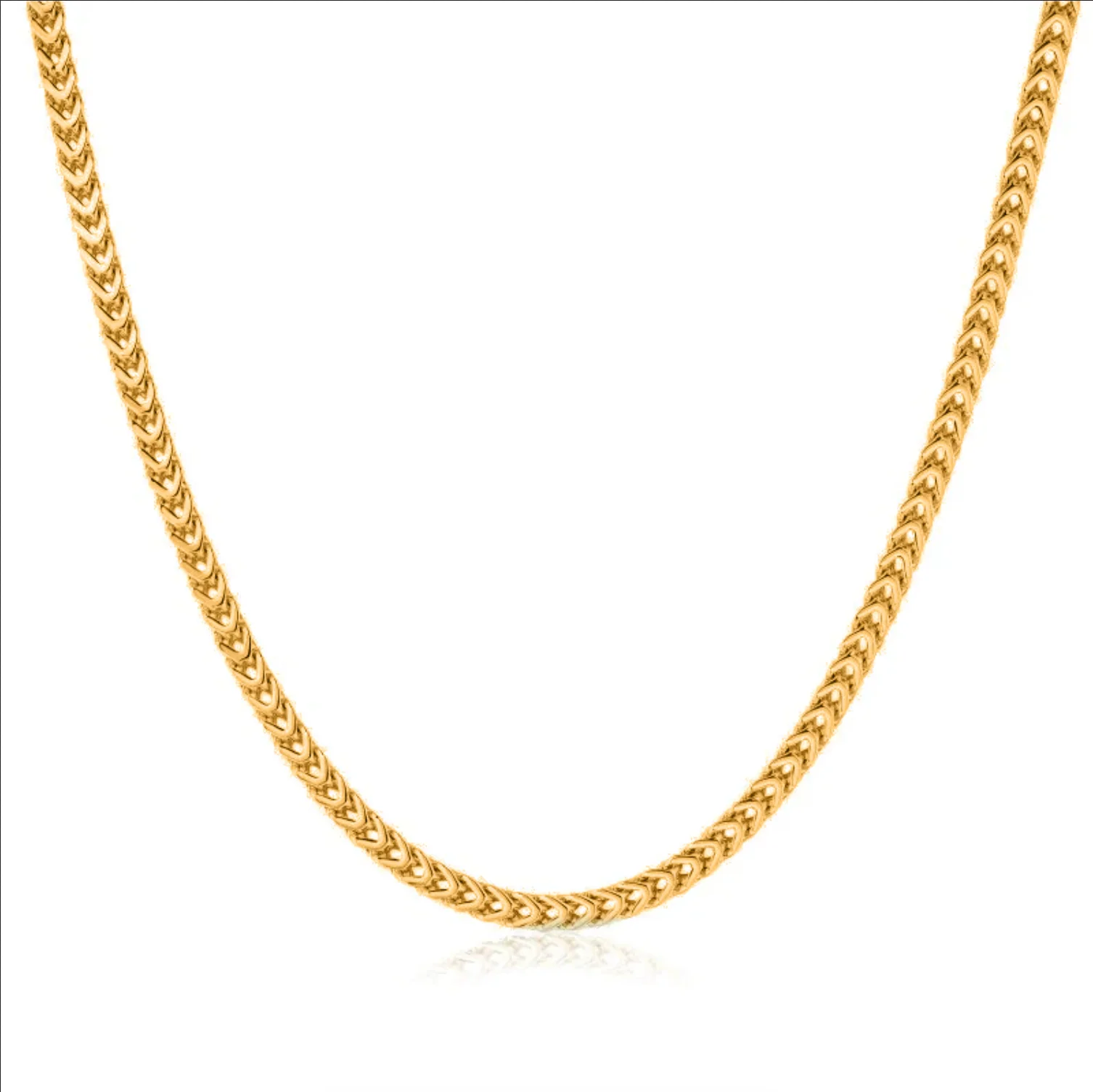4mm Gold Franco Chain Necklace - Image 3