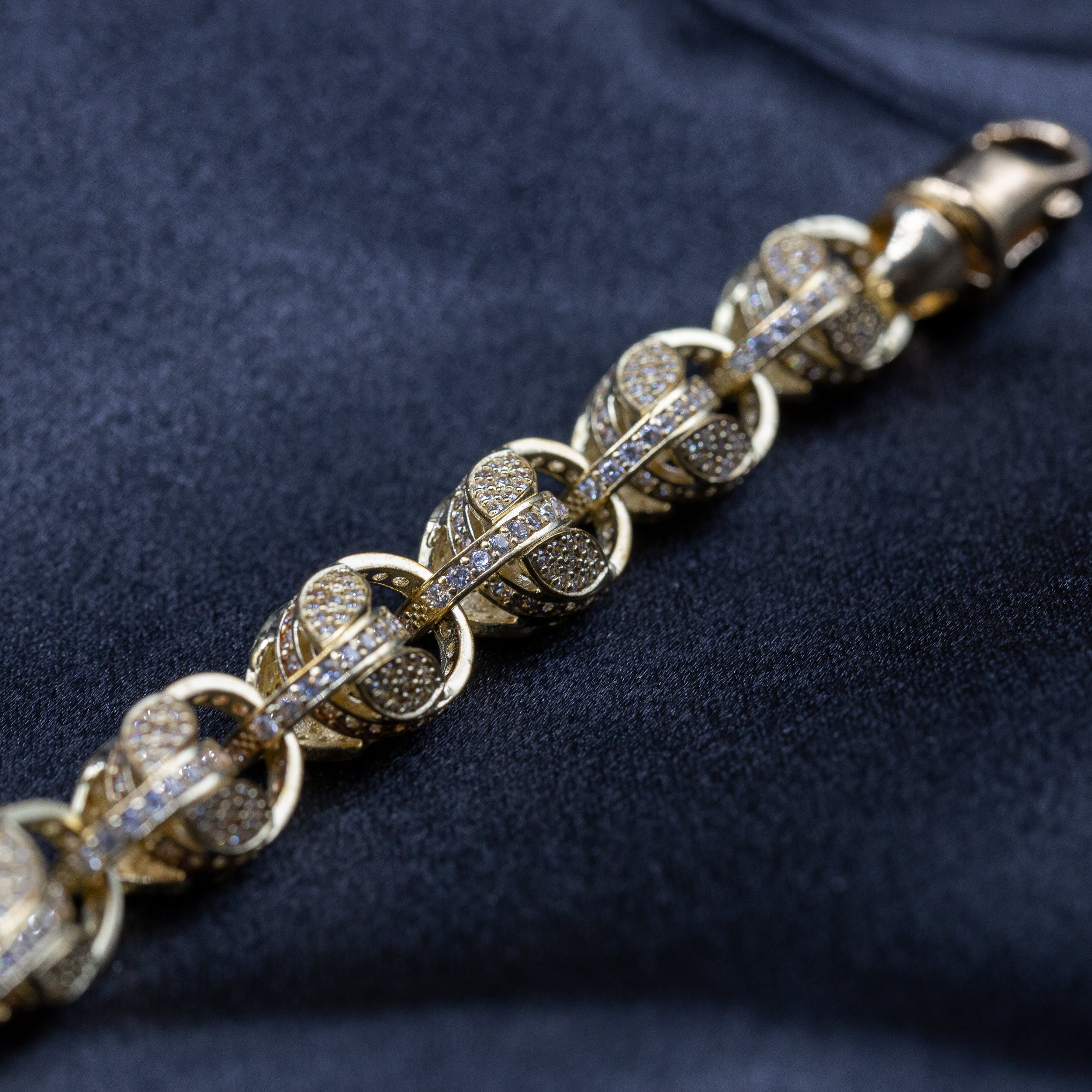 9ct Solid Gold CZ Tulip Bracelet - Image 4
