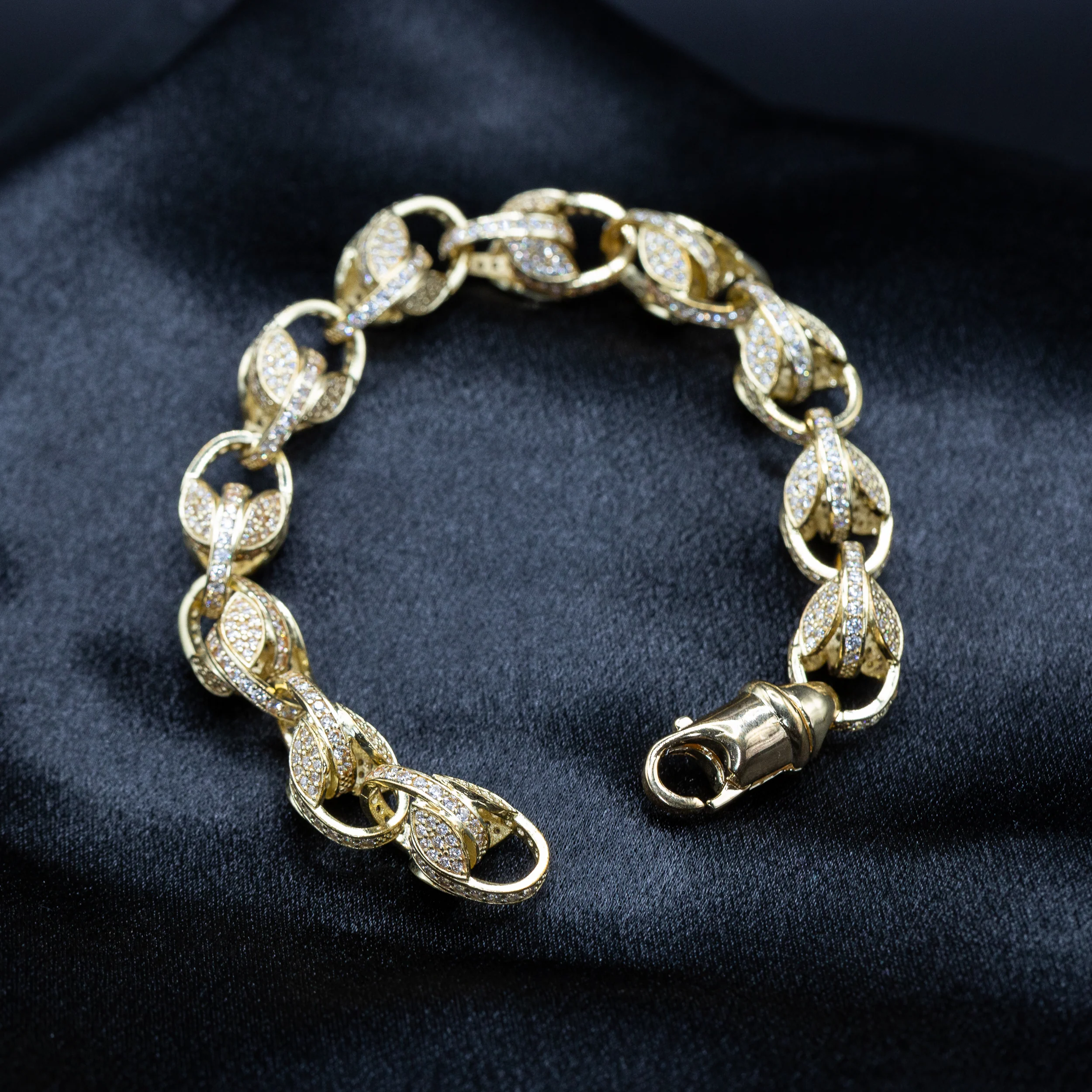9ct Solid Gold CZ Tulip Bracelet - Image 9