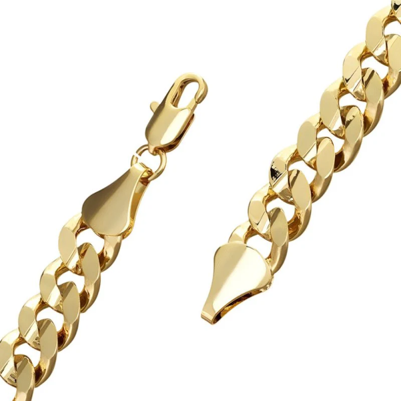 9mm Gold Cuban Curb Bracelet 6/8/9 Inches - Image 3