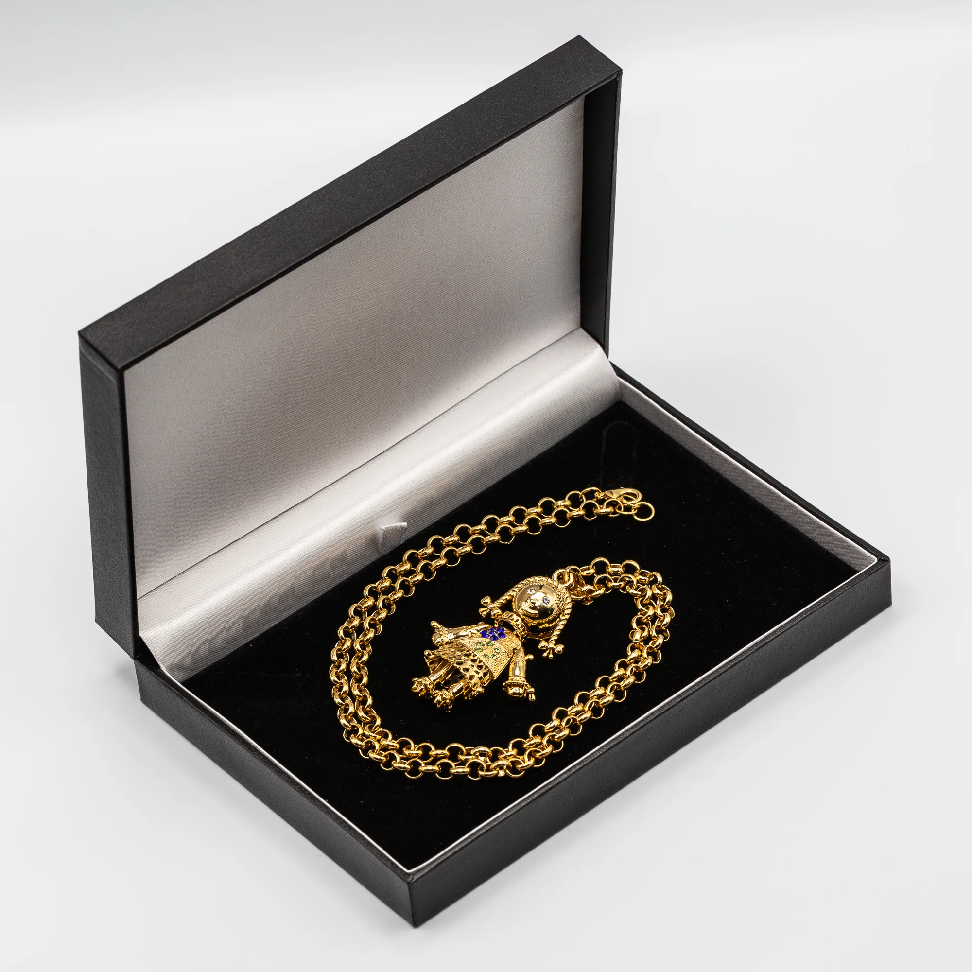 Gold Rag Doll Pendant Necklace 22" - Image 6