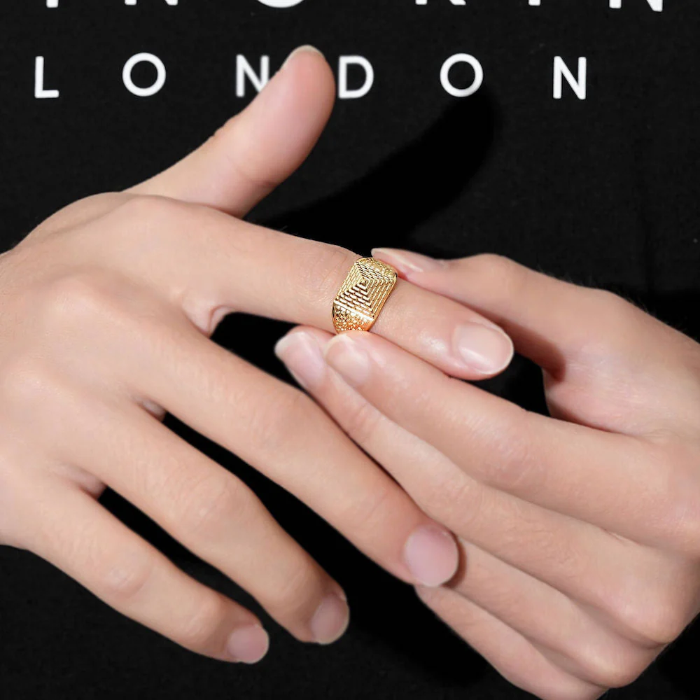 Gold Kids Pyramid Ring - Image 5