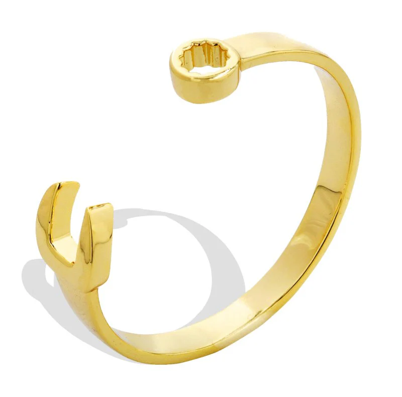 Gold Spanner Wrench Torque Bangle - Image 7