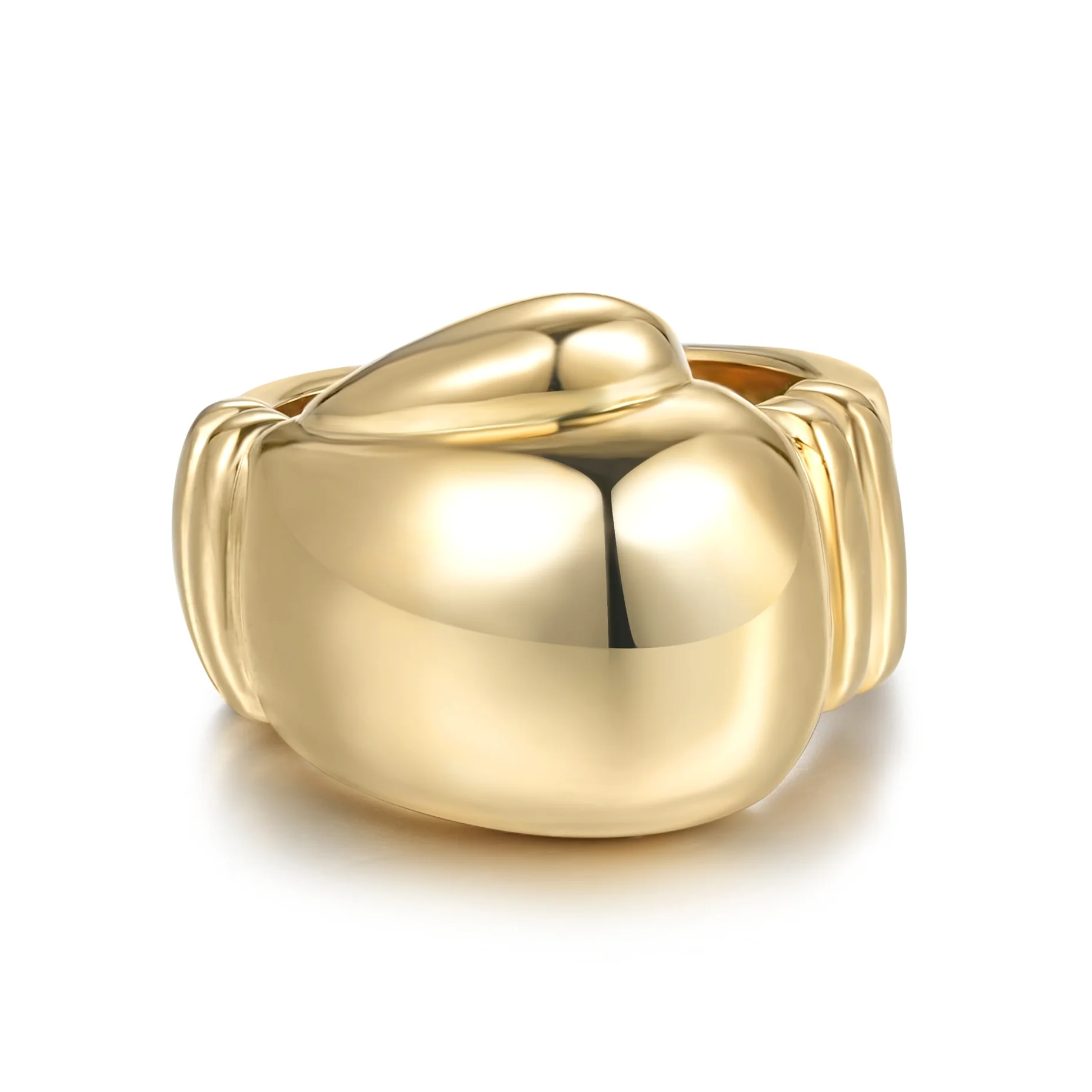 Gold Heavy Boxing Glove Signet Ring - Image 4