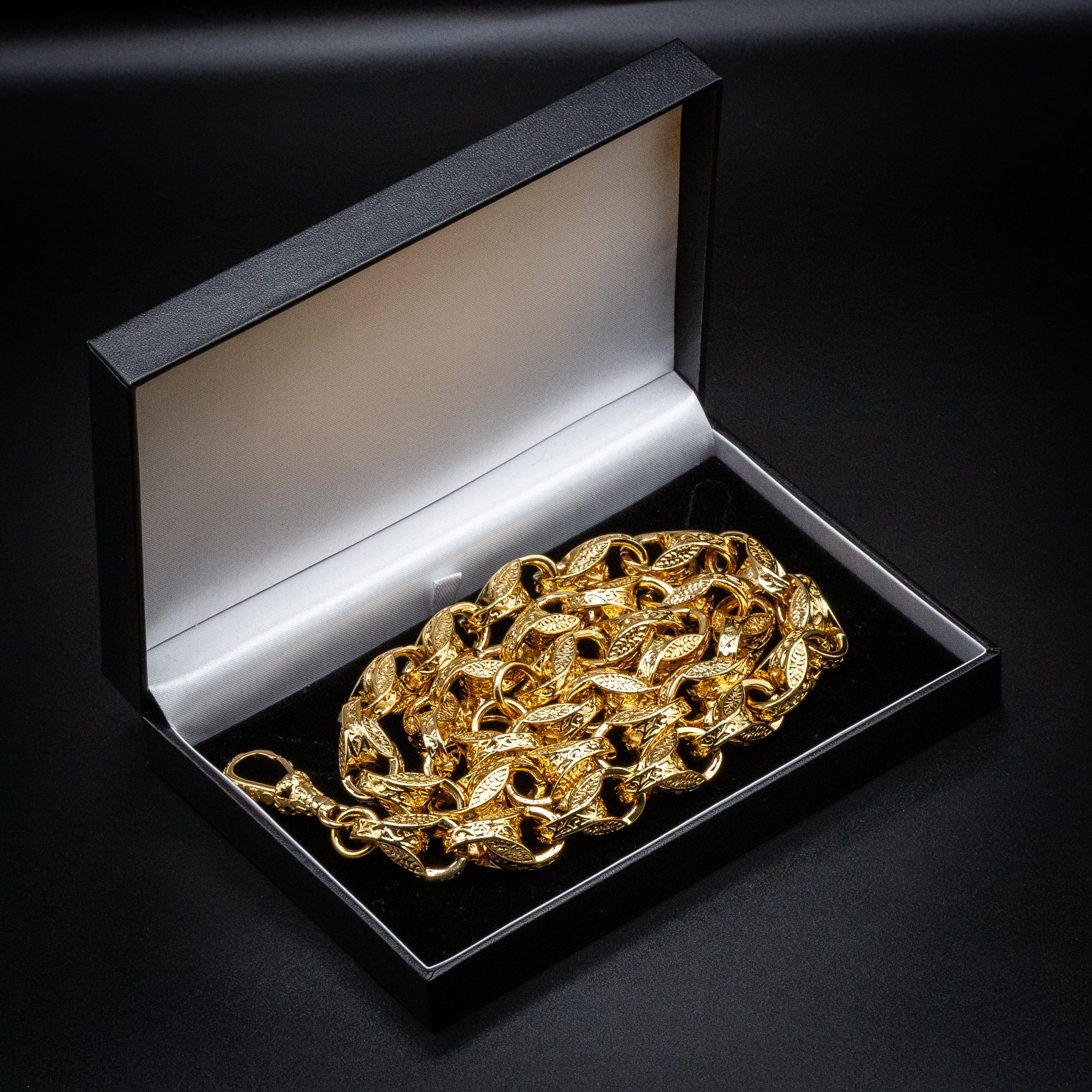 Luxury Gold XXL 15mm 3D Tulip Chain with Albert Clasp Super Heavy - Image 7