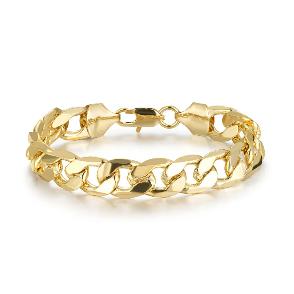 Gold Curb Bracelet 12mm - Image 5