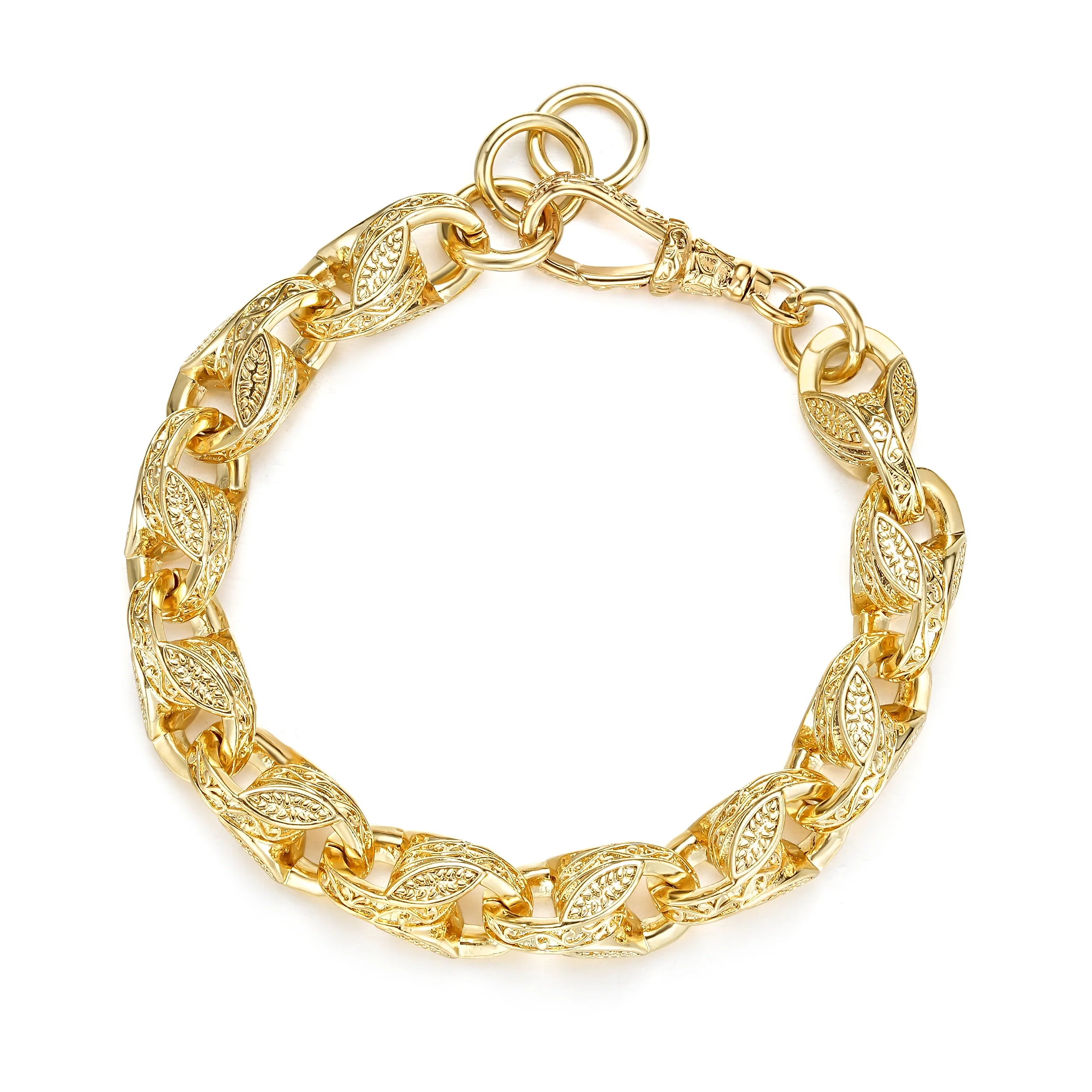 Gold 3D Tulip Bracelet 12mm - Image 5