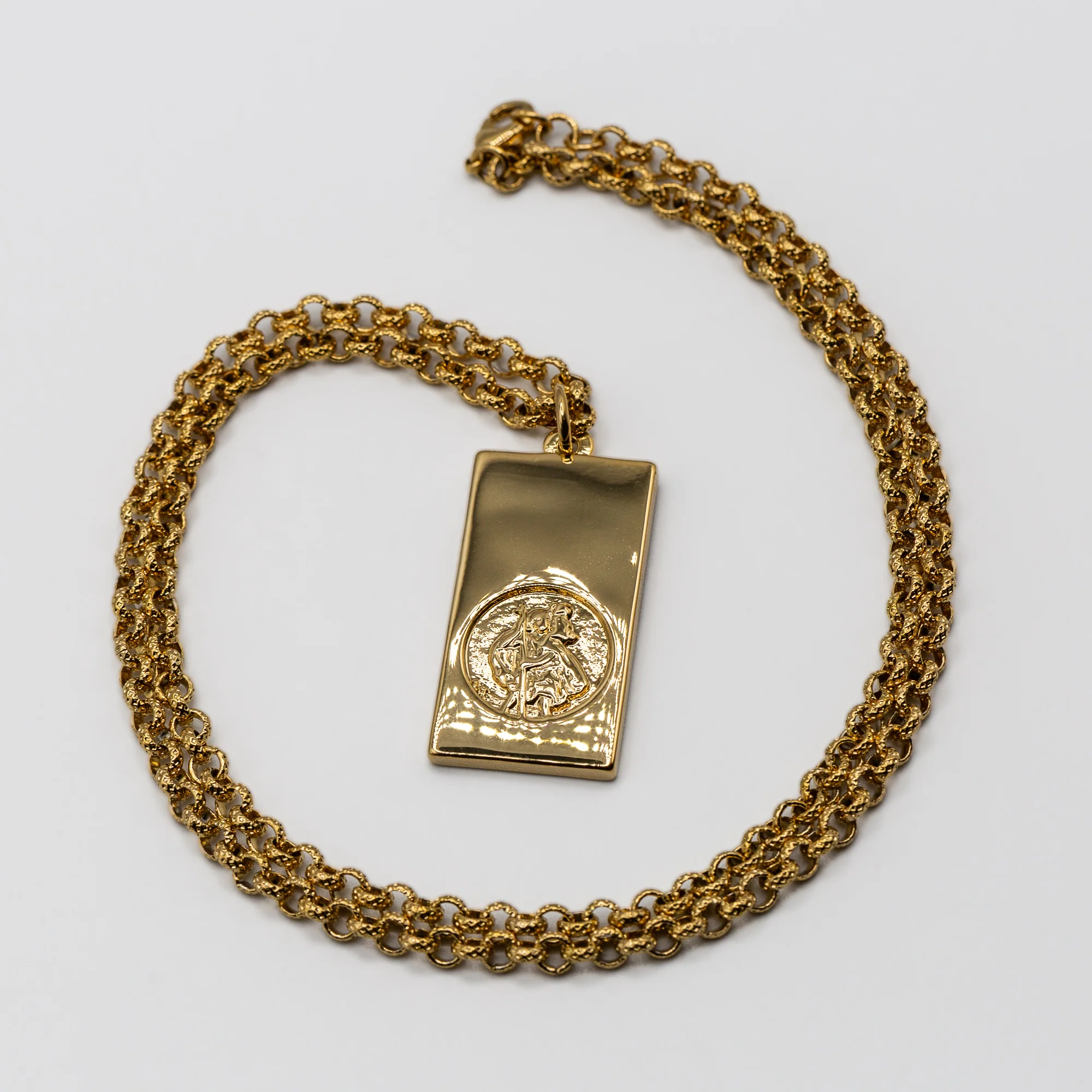 9ct Gold St Christopher Ingot Pendant - Image 6