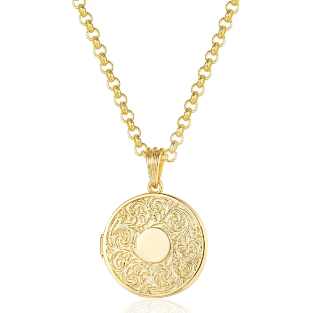 Gold Filigree Round Locket - Image 3