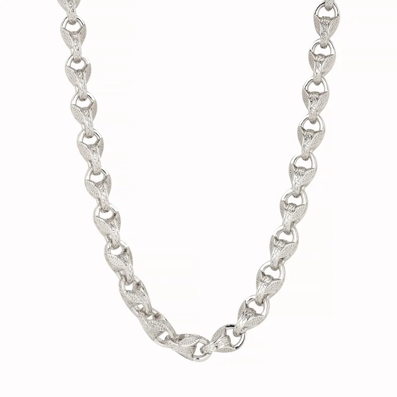Silver 12mm 3D Tulip Chain - Image 3