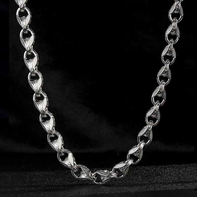 Silver 12mm 3D Tulip Chain - Image 4