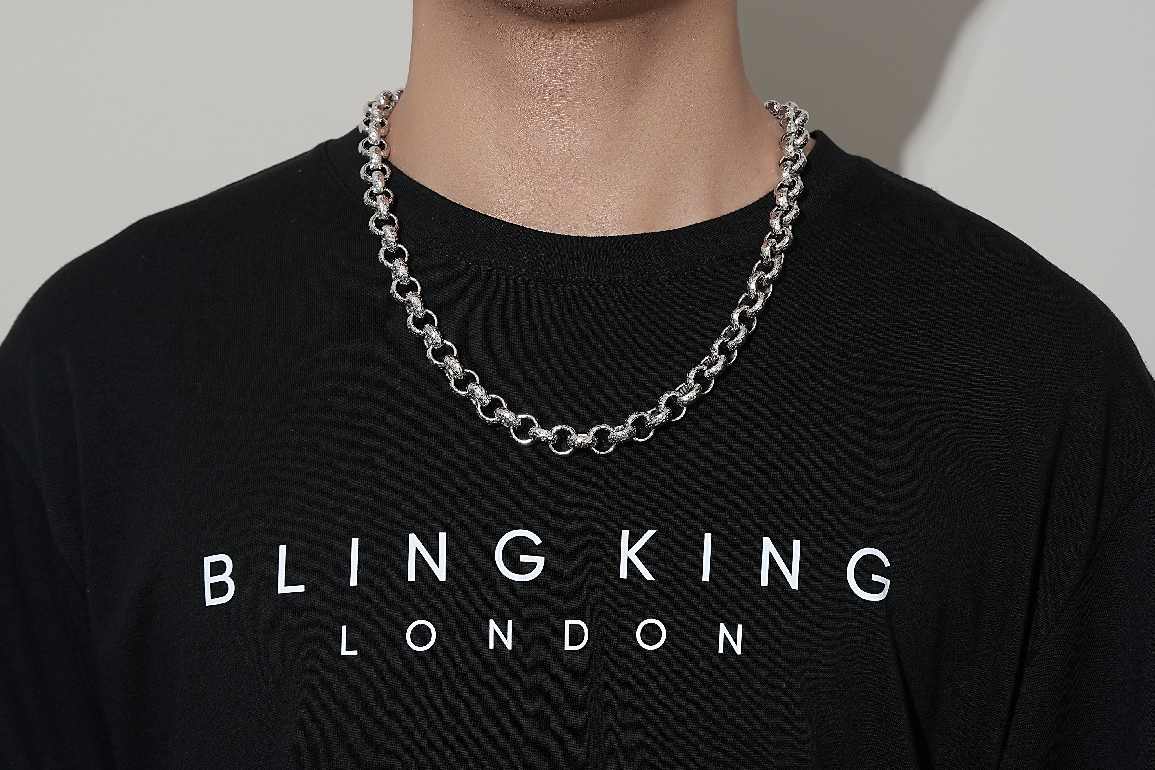 Silver Diamond-Cut Belcher Chain 12mm - Image 4