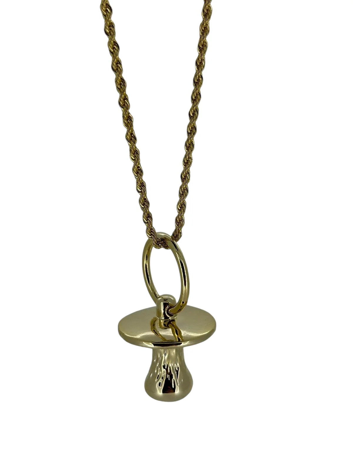 Gold Dummy Pendant 3mm Rope Chain - Image 4