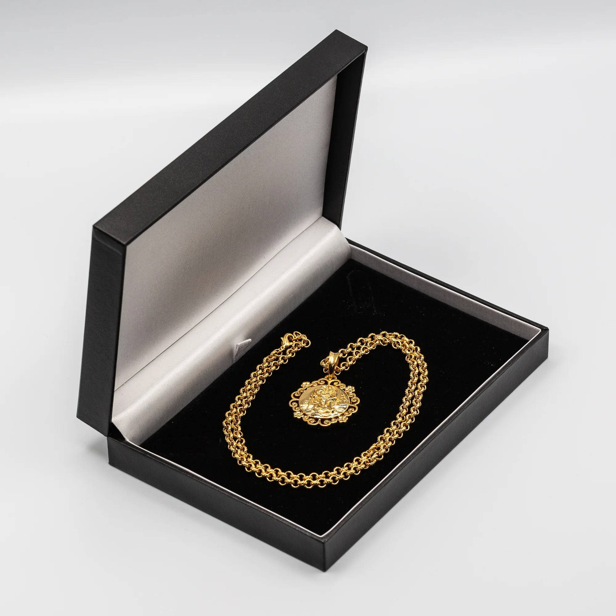 Gold St Christopher Pendant Flower Mount - Image 7